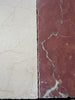 Red marble slab Rojo Alicante Rustic Modern Tumbled with white veining speckles
