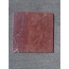 Rojo Alicante Rustic Modern Tumbled square reddish-brown marble tile with white veining