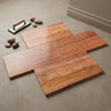 Warm-toned rojo red vein-cut travertine stone tiles with natural veining and a matte honed finish 12x24 inches