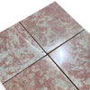 Four pink and grey marble tiles with natural veining for Rosé Aurora Marble 12X12 Polished