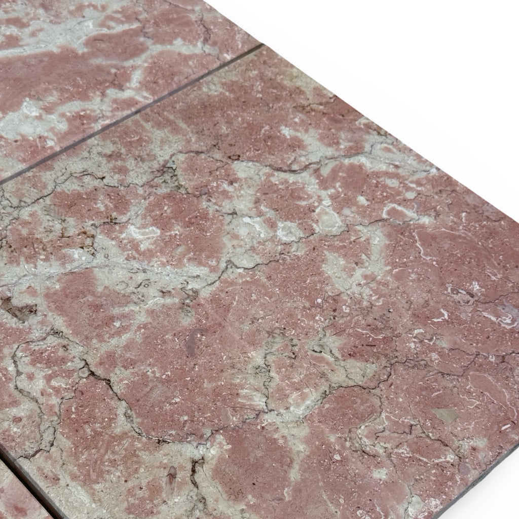 Rosé Aurora Marble 12X12 polished tiles featuring red and grey natural veined marble