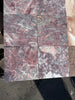 Pink and gray Rosetta Storm Marble 12x12 polished coaster set