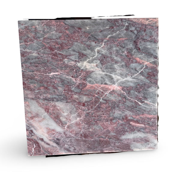 Polished Rosetta Storm Marble 12x12 rose quartz slab