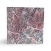 Rose quartz Rosetta Storm Marble coaster set, 12x12 polished pink gray veining