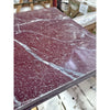 Polished Rosso Laguna Marble slab with dark red color and white gray veining