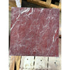 Rectangular slab of Rosso Laguna Marble with deep red color and prominent white gray veining