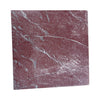 Rosso Laguna Marble square with dark red color and white gray veining