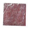 Square slab of Rosso Laguna Marble with red color and white gray veining