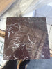 Square Rosso Levanto Marble 12X12 Polished tile featuring elegant white veining