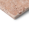 Rosso Verona marble 12x12 tumbled tile featuring a rustic textured pinkish brown stone with a natural weathered surface