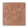 Rosso Verona marble 12x12 tumbled square terracotta stone tile with textured surface and natural color variations