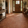 Rosso Verona marble 12x12 tumbled terracotta textured square floor tiles with a rustic earthy finish