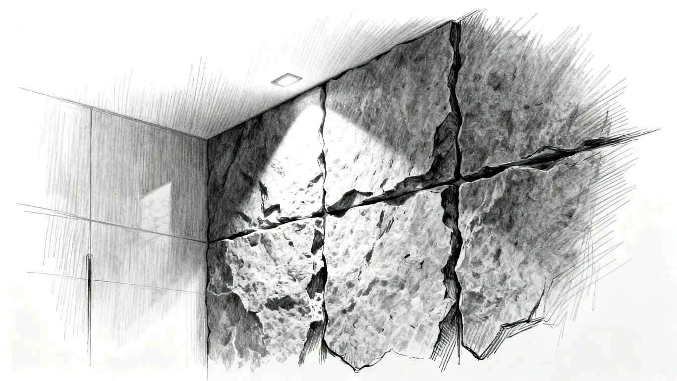 Decorative bathroom stone shower pattern