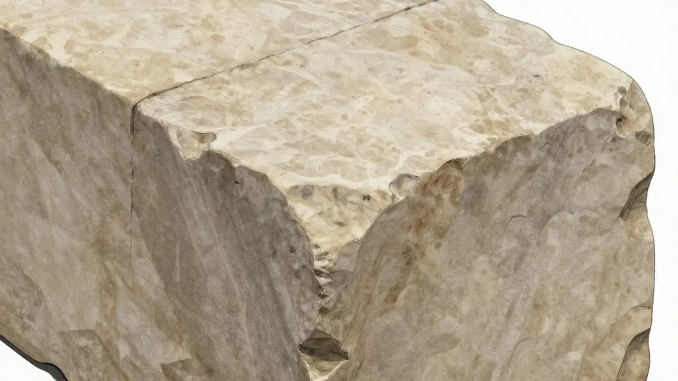 Sketch of heritage limestone blocks with natural texture.