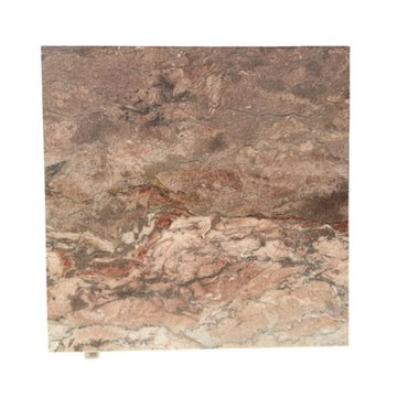Sahara Ember Marble 12x12 Polished brown tile coaster with natural stone texture