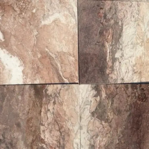 Sahara Ember Marble 12x12 polished tile with brown veining