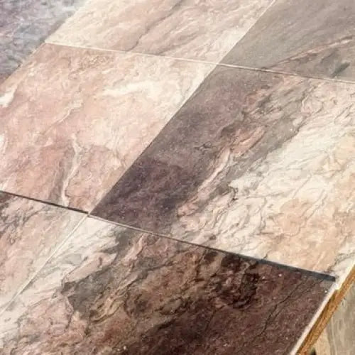 Sahara Ember Marble 12x12 Polished brown tile with natural veining