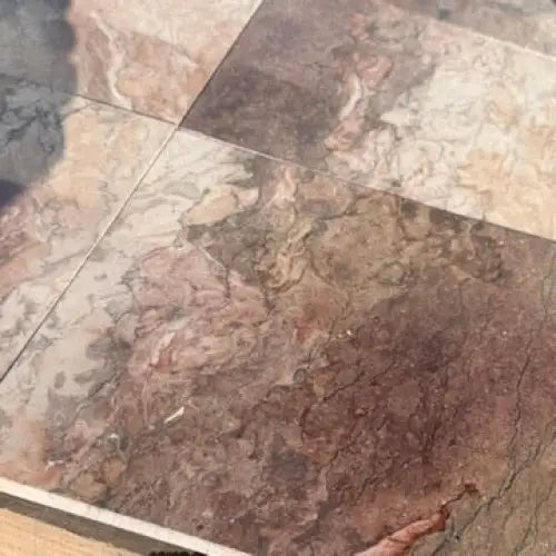 Sahara Ember Marble 12x12 polished terracotta tile with marble-like earthy design