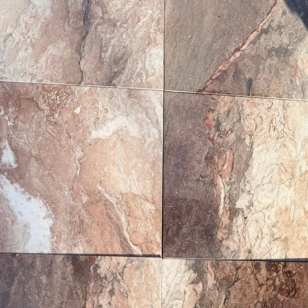 Sahara Ember Marble 12x12 polished tile with earthy stone design