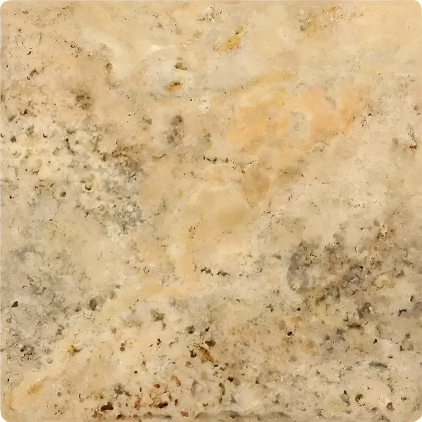 Beige Travertine tile in Scabos Travertine 18X18 Tumbled finish for elegant flooring