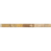 Rectangular decorative border tile of Scabos Travertine 3/4X12 Bullnose Liner Honed