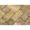 Scabos Travertine 3-pcs Mini-Pattern Non-Interlocking Mosaic Tumbled tile design