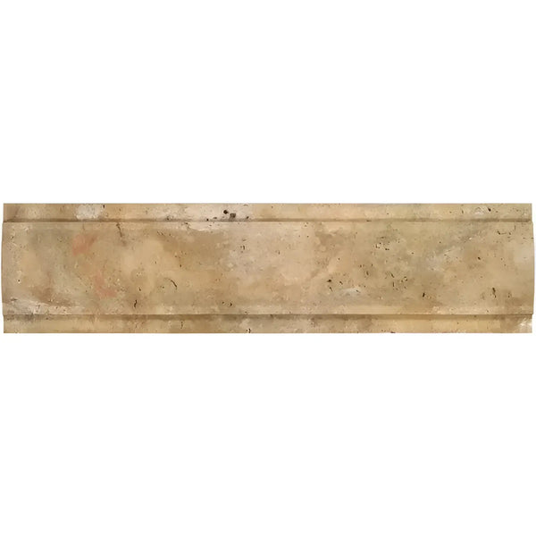 Scabos Travertine 3X12 Arch Baldwin Molding Liner Honed decorative border tile