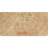 Scabos Travertine 3X6 Tumbled rectangular travertine tile showcased elegantly