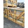 Scabos Autumn Leaves Travertine Versailles set in light wooden crate with green straps