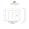 Dimensions of Scabos Travertine Double Toggle Duplex Switch Wall Plate