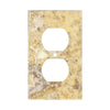 Decorative duplex outlet cover for Scabos Travertine Single Duplex Plate Switch Wall Plate