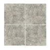 Seagrass 18x18 limestone tiles with gray veined texture and white streaks