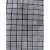 Seagrass Limestone 1x1 tumbled gray mosaic tiles with marbled texture