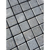 Gray Seagrass Limestone 1x1 mosaic tiles with tumbled natural texture
