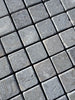 Gray Seagrass Limestone 1x1 mosaic tiles with tumbled natural texture