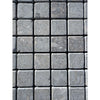 Gray Seagrass Limestone 1x1 mosaic tiles with tumbled, textured veining