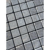 Seagrass Limestone 1x1 Mosaic Tumbled gray stone pavers with textured natural surface
