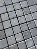Seagrass Limestone 1x1 Mosaic Tumbled gray stone pavers with textured natural surface