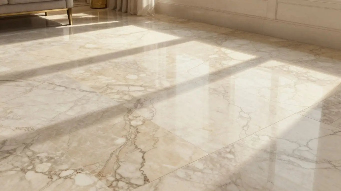Elegant natural stone flooring in a luxurious room.