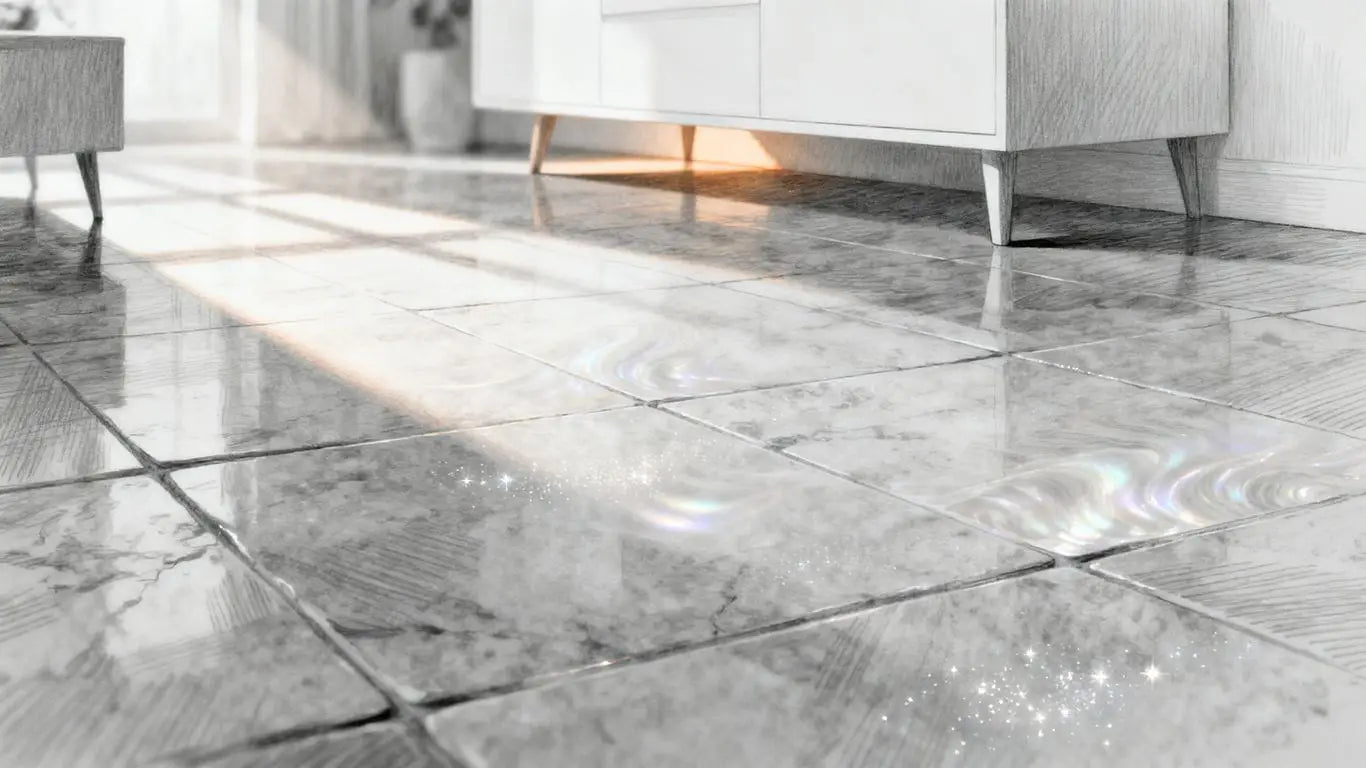 Polished stone capturing sunlight