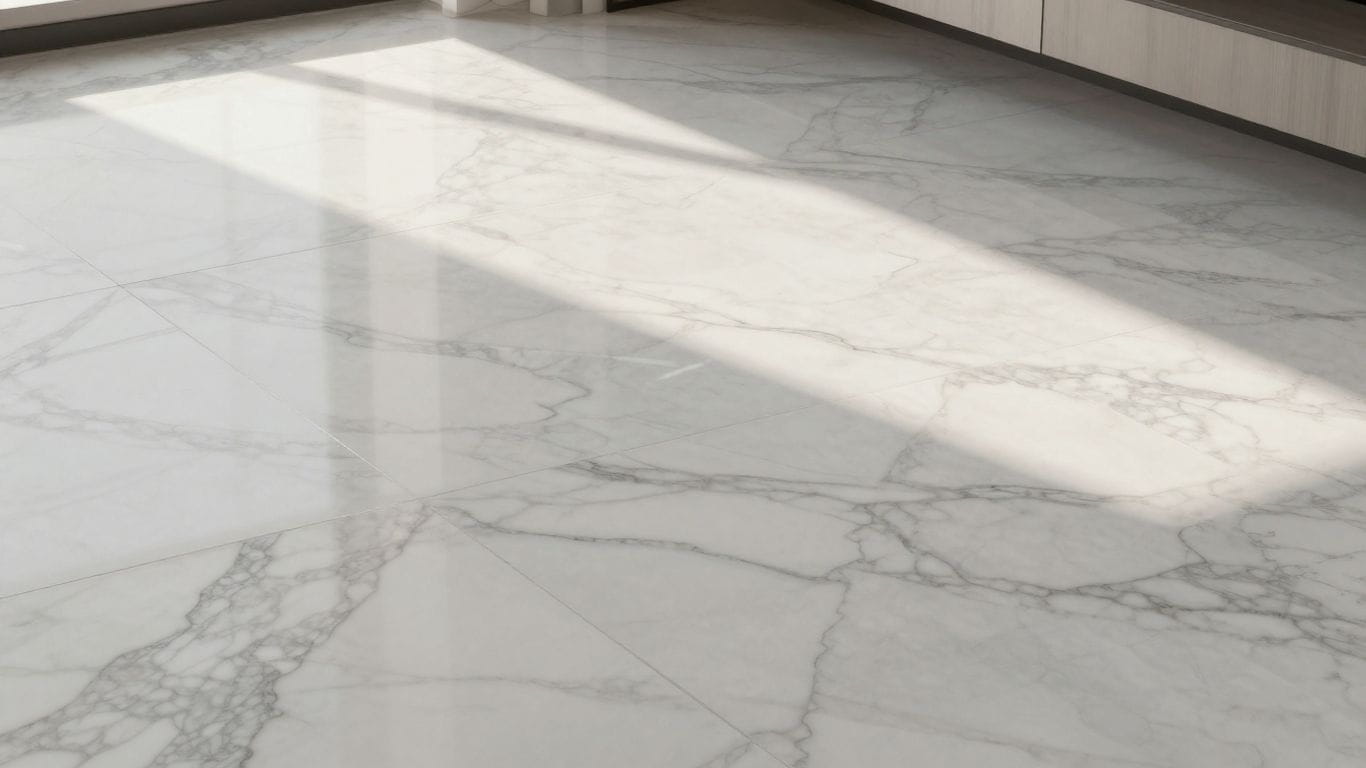 Sketch of elegant marble flooring in a home.