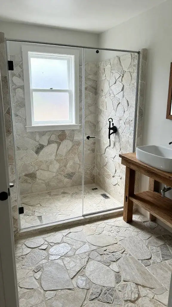 Rustic Finishes in Farmhouse Bathrooms