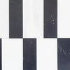 Black and white striped pattern in Siena in Bianco Dolomite and Nero Marquina tile set