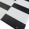 Black and white checkered tiles in Siena in Bianco Dolomite and Nero Marquina set