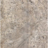 Textured beige stone surface of Silver Gray Travertine 18X18 Tile Filled and Honed