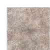 Textured gray stone tile of Silver Travertine 18X18 with unfilled and chiseled edges