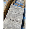 Gray marble tiles of Silver Gray Travertine 24X24 Tile Filled and Honed