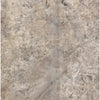 Textured beige stone surface of Silver Gray Travertine 24X24 Tile Filled and Honed