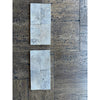 White textured ceramic or porcelain tiles from Silver Gray Travertine 3x6 Tumbled collection