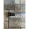 Gray stone mosaic tile with tape measure for Silver Gray Travertine OPUS Mini Pattern